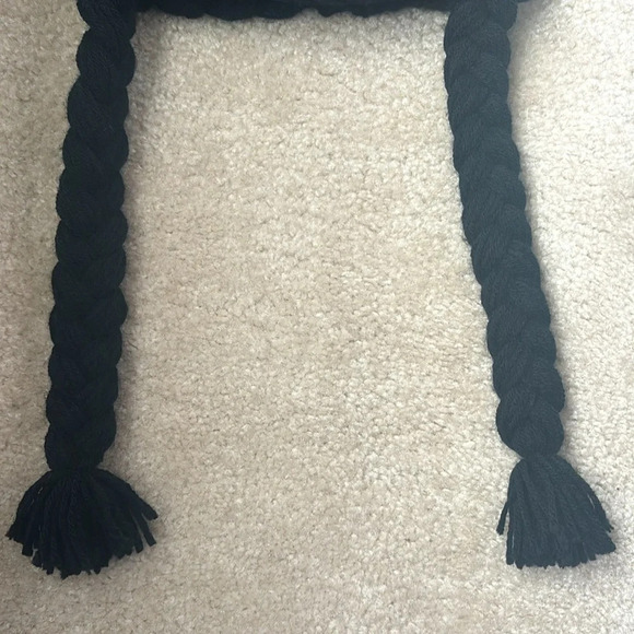 EUC Black Braids Crochet Hat - Picture 3 of 7